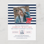 Carte Postale Faire-part Université du Mississippi | Script M (Devant)