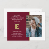 Carte Postale Faire-part Université Elon E | Diplôme (Devant / Derrière)