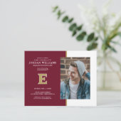 Carte Postale Faire-part Université Elon E | Diplôme (Debout devant)