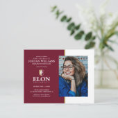 Carte Postale Faire-part Université Elon | Remise des diplômes (Debout devant)