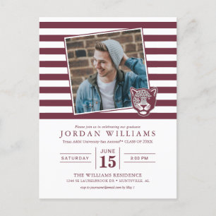 Carte Postale Faire-part Université Texas A&M de San Antonio Jaguars