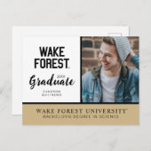 Carte Postale Faire-part Université Wake Forest | Wake Forest (Devant / Derrière)