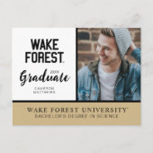 Carte Postale Faire-part Université Wake Forest | Wake Forest (Devant)