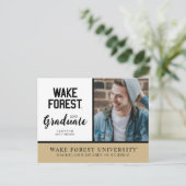 Carte Postale Faire-part Université Wake Forest | Wake Forest (Debout devant)