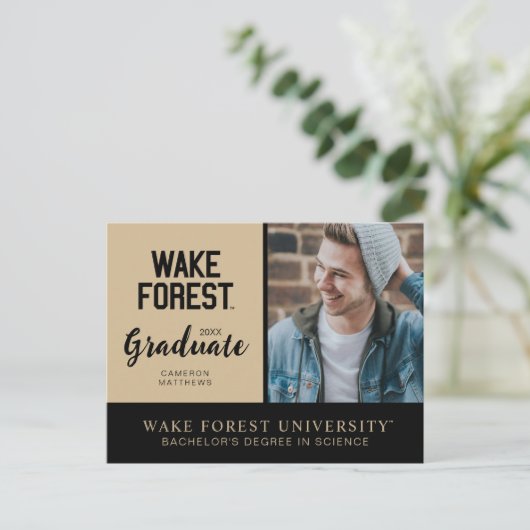 Carte Postale Faire-part Université Wake Forest | Wake Forest (Debout devant)