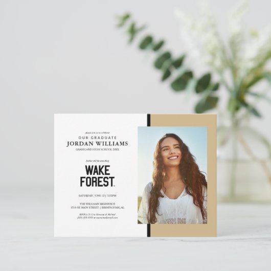 Carte Postale Faire-part Université Wake Forest | Wake Forest (Debout devant)