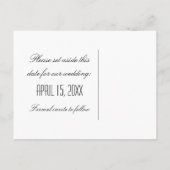 Carte Postale Faire-part Uptown Glam Bats Halloween Enregistrer la date Car (Dos)