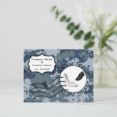 Carte Postale Faire-part USN Navy Épargnez la date & Chaussures (Debout devant)