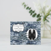 Carte Postale Faire-part USN Navy Save the Date & Smoking (Debout devant)