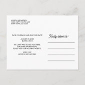 Carte Postale Faire-part UTAH State Destination Mariage N'IMPORTE QUELLE CO (Dos)