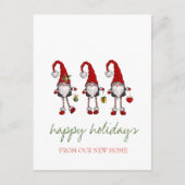 Carte Postale Faire-part Vacances Nous Avons Déménagé, Gnomes Rouges (Devant)