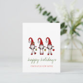 Carte Postale Faire-part Vacances Nous Avons Déménagé, Gnomes Rouges (Debout devant)