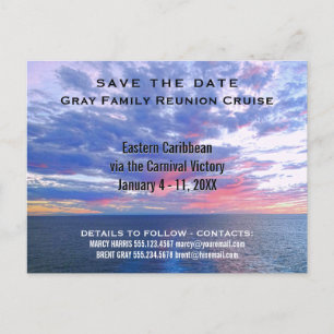Carte Postale Faire-part Vacances Reunion Famille   Save the date