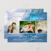 Carte Postale Faire-part Vagues de pipeline banzai PixDezines/enregistrer l (Devant / Derrière)