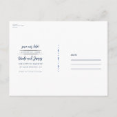 Carte Postale Faire-part Vagues de plage à l'aquarelle Enregistrer la date (Dos)