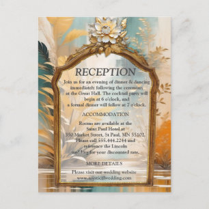 Carte Postale Faire-part Vagues et paysages artistiques orientaux d'Asie