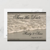 Carte Postale Faire-part Vagues océaniques (Devant / Derrière)