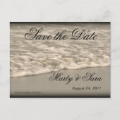 Carte Postale Faire-part Vagues océaniques (Devant)