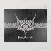 Carte Postale Faire-part Vampire Goth Faux Mariage bijoux en cuir (Devant)