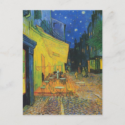 Carte Postale Faire-part Van Gogh | Changement d'adresse de la terrasse du  (Devant)