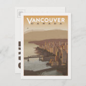 Carte Postale Faire-part Vancouver Canada | Sauvegarder la date (Devant / Derrière)