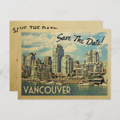 Carte Postale Faire-part Vancouver Save The Date Canada (Devant / Derrière)