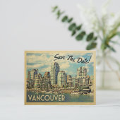 Carte Postale Faire-part Vancouver Save The Date Canada (Debout devant)