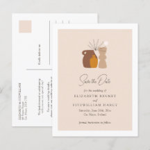 Vases minimalistes bohémiens Sauvegarder la date