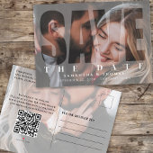 Carte Postale Faire-part Vellum simple moderne recouvert de deux photos | C