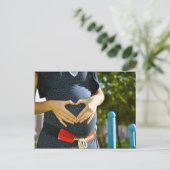 Carte Postale Faire-part Ventre de femme enceinte (Debout devant)