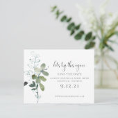 Carte Postale Faire-part Verdure Modifier la date de mariage Enregistrer la (Debout devant)