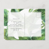 Carte Postale Faire-part verdure tropicale vous serez ma demoiselle (Dos)