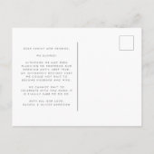 Carte Postale Faire-part Vert de mousse Nous avons changé la date mais n'av (Dos)