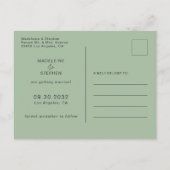 Carte Postale Faire-part Vert & orange Fleur sauvage floral Enregistrer la  (Dos)