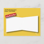 Carte Postale Faire-part Vidéo Poster Mariage Enregistrer La Date (Dos)