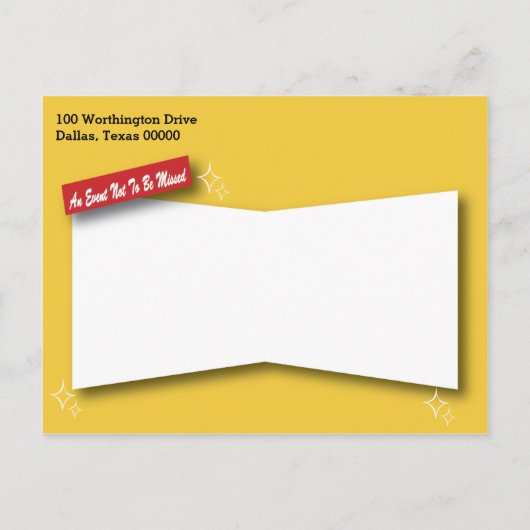 Carte Postale Faire-part Vidéo Poster Mariage Enregistrer La Date (Dos)