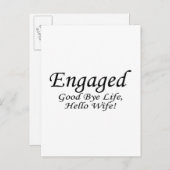 Carte Postale Faire-part Vie de Mariage Engagé (Devant / Derrière)