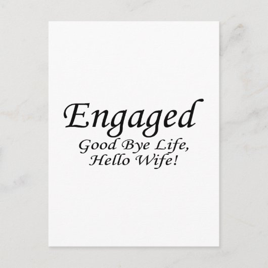 Carte Postale Faire-part Vie de Mariage Engagé (Devant)