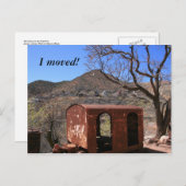 Carte Postale Faire-part Vieux Caboose dans le Far West (Devant / Derrière)