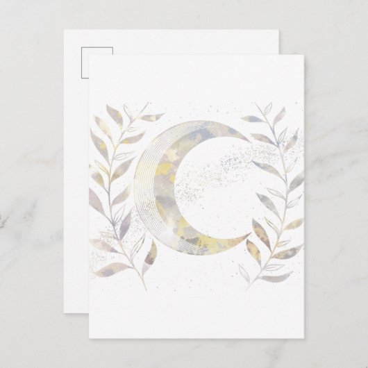 Carte Postale Faire-part Vignes et Lune (Devant / Derrière)