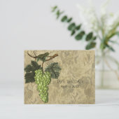 Carte Postale Faire-part Vignoble de raisins verts Mariage Evénement Enregi (Debout devant)