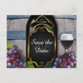 Carte Postale Faire-part Vignoble rustique Mariage Enregistrer la date (Devant)