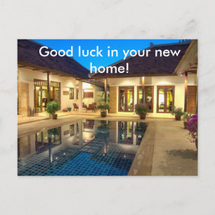 Carte Postale Faire-part Villa avec la piscine