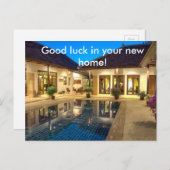 Carte Postale Faire-part Villa avec piscine (Devant / Derrière)