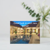 Carte Postale Faire-part Villa avec piscine (Debout devant)