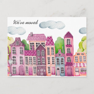 Carte Postale Faire-part Ville où nous avons déménagé - Nouvelle adresse po