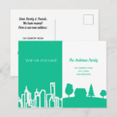 Carte Postale Faire-part Ville verte pays que nous avons déplacé (Devant / Derrière)