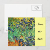 Carte Postale Faire-part Vincent van Gogh,Irides (Devant / Derrière)