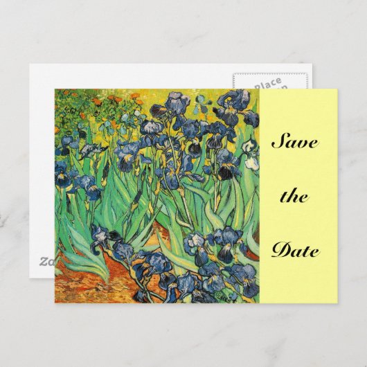 Carte Postale Faire-part Vincent van Gogh,Irises (Devant / Derrière)