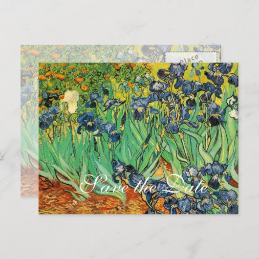 Carte Postale Faire-part Vincent van Gogh,Irises (Devant / Derrière)